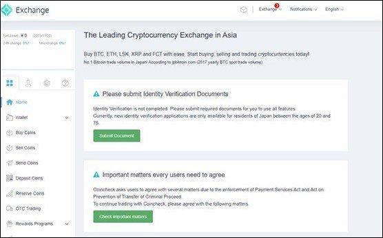 Coincheck Exchange Reviews