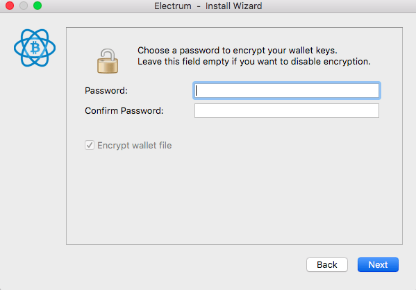 electrum wallet password